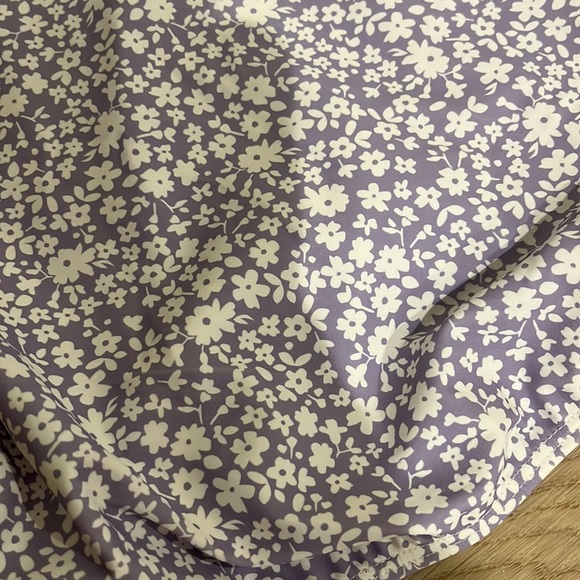 Like-new Albion Fit The Julia One Piece Swimsuit Lilac White Floral Tie Strap - Picture 10 of 10